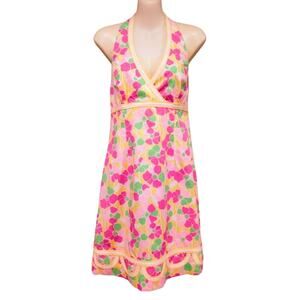 Lilly Pulitzer Halter‎ Dress, Pink and Yellow, Size 6